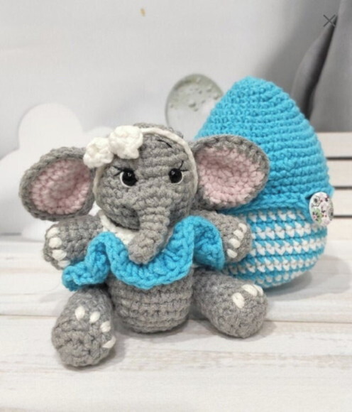 Receita Elefante no Ovo Amigurumi