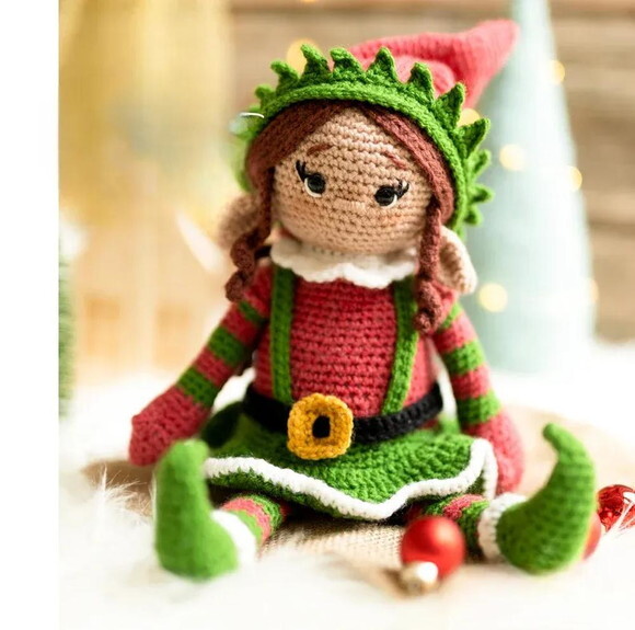 Receita Elfa Natalina Amigurumi