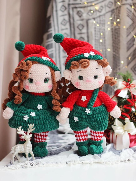 Receita Elfos Natalinos Amigurumi