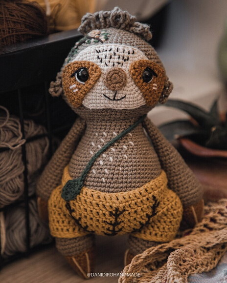 Receita em PDF - Bicho Preguiça Amigurumi