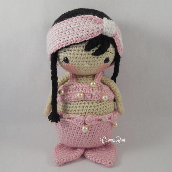 Receita em PDF - Boneca Sereia Amigurumi