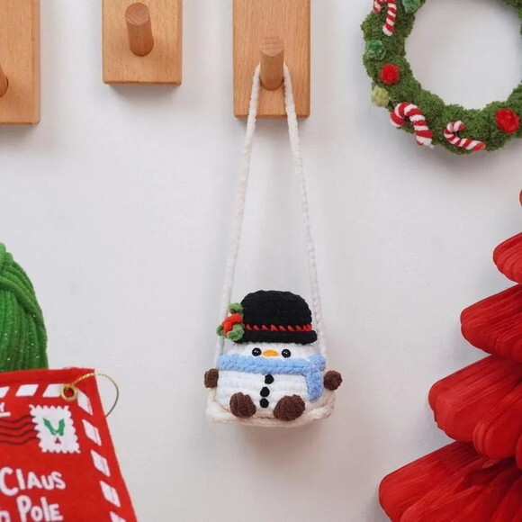 Receita Enfeite Boneco de Neve Amigurumi