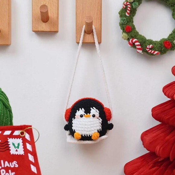 Receita Enfeite Pinguim Amigurumi