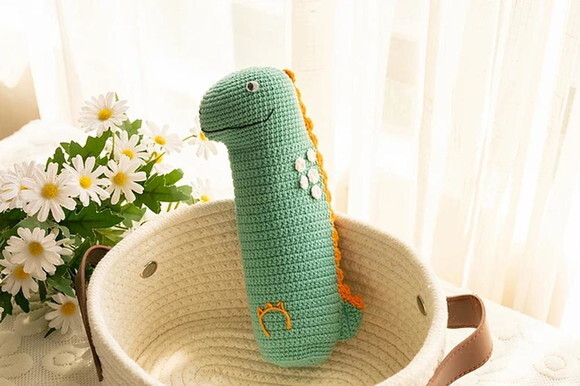 Receita Estojo Dinossauro Amigurumi