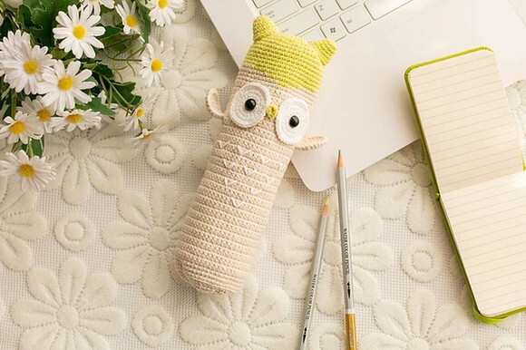 Receita Estojo Coruja Amigurumi