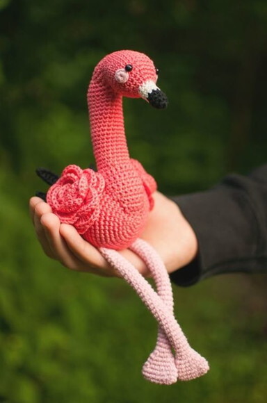 Receita Flamingo Amigurumi