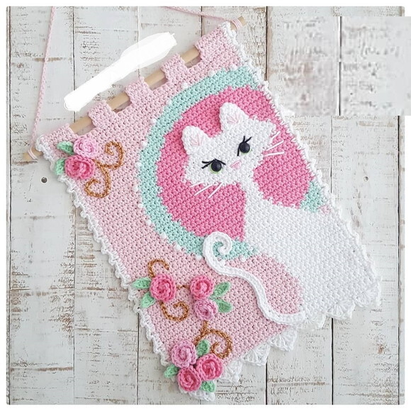 Receita Flamula Gatinha Amigurumi