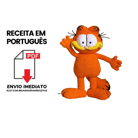 Receita Garfield amigurumi
