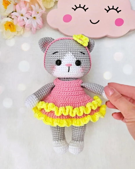 Receita Gatinha Amigurumi