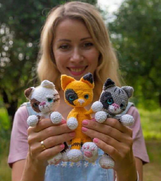 Receita Gatinhos Amigurumi