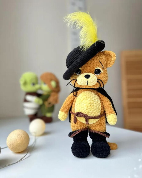 Receita Gato de Botas Amigurumi