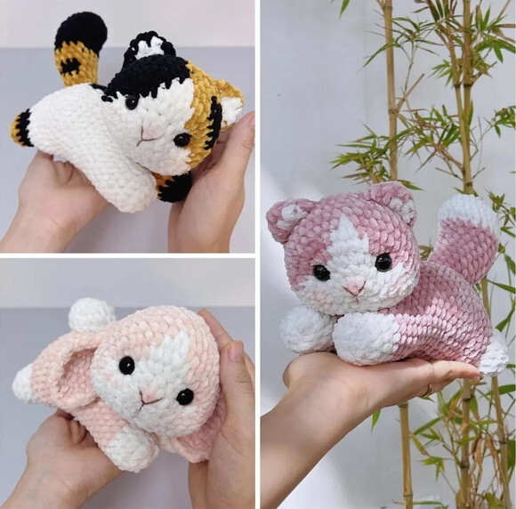 Receita Gato e Coelho Amigurumi