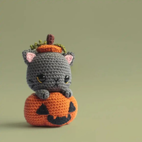 Receita Gato Halloween Amigurumi