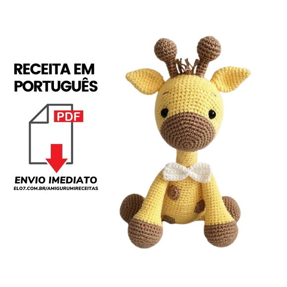 Receita Girafa Amigurumi