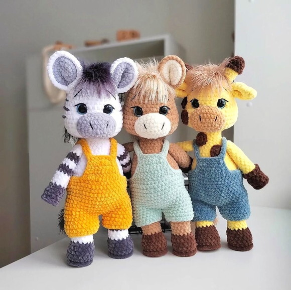 Receita Girafa,zebra,boi Amigurumi