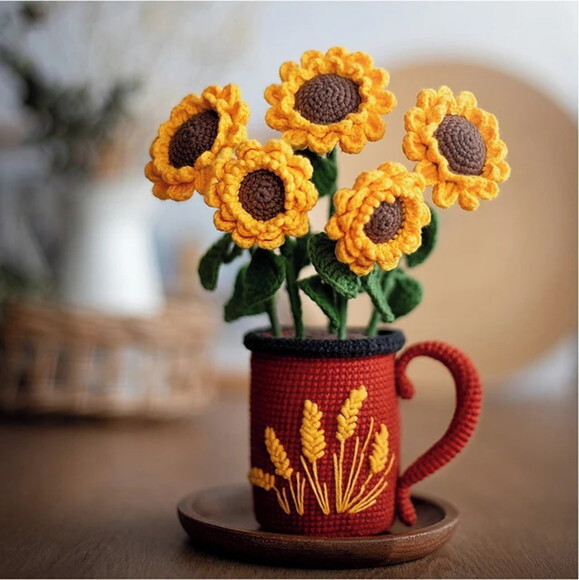 Receita Girassol Amigurumi