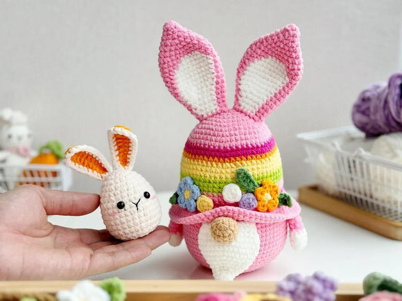 Receita Gnomo Coelho Amigurumi