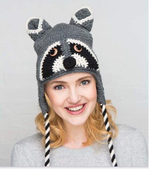 Receita Gorro Guaxinim Amigurumi