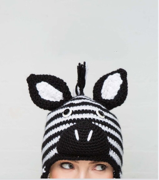 Receita Gorro Zebra Amigurumi