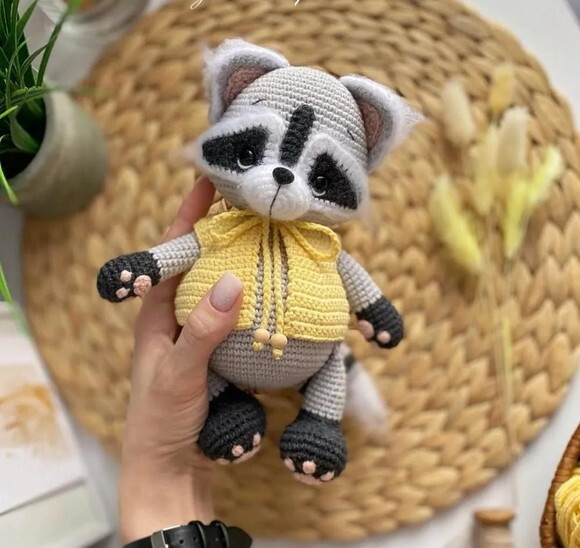 Receita Guaxinim Amigurumi