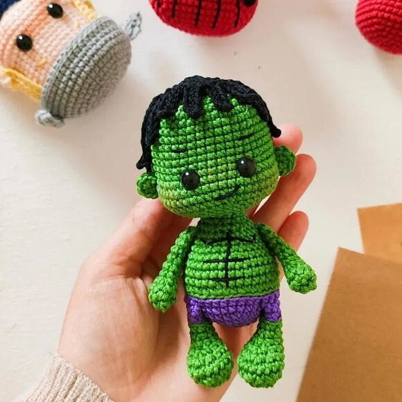 Receita Hulk Amigurumi
