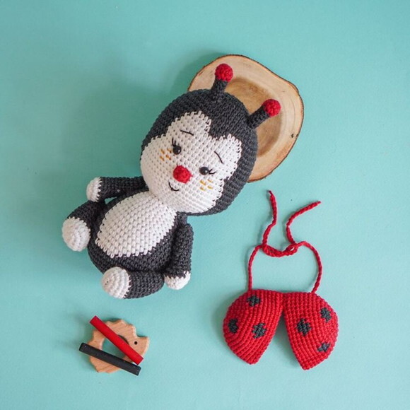 Receita Joaninha Amigurumi