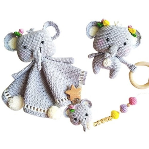 Receita Kit Elefante Amigurumi