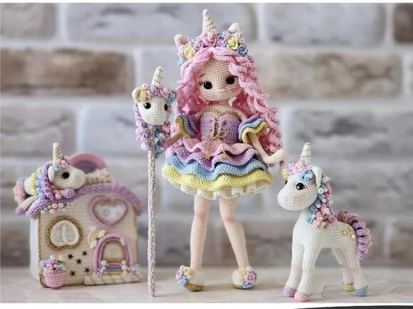Receita Kit Unicornio Amigurumi