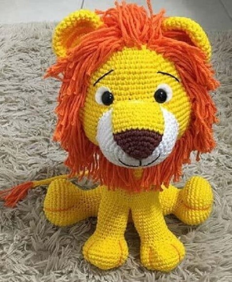 Receita Leão Amigurumi