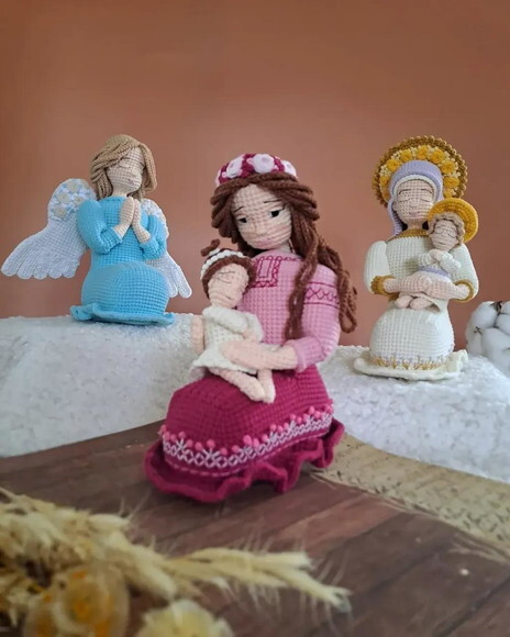 Receita Mãe e Filho e Anjos Amigurumi