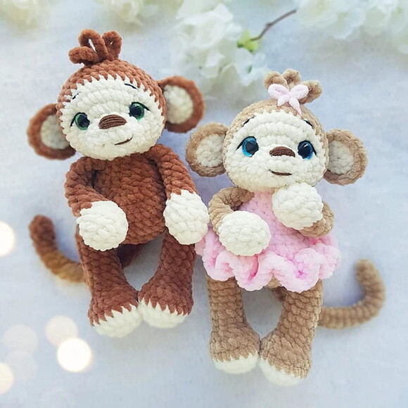 Receita Macacos Amigurumi