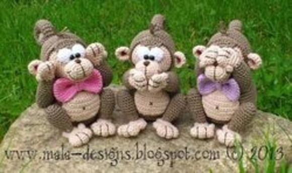 Receita Macacos Amigurumi