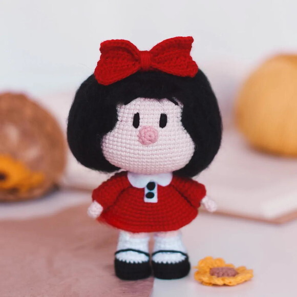 Receita Mafalda Amigurumi