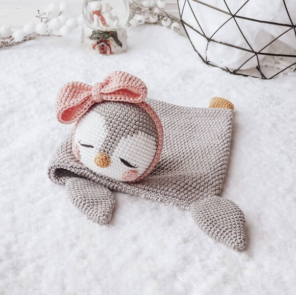 Receita Manta Pinguim Amigurumi