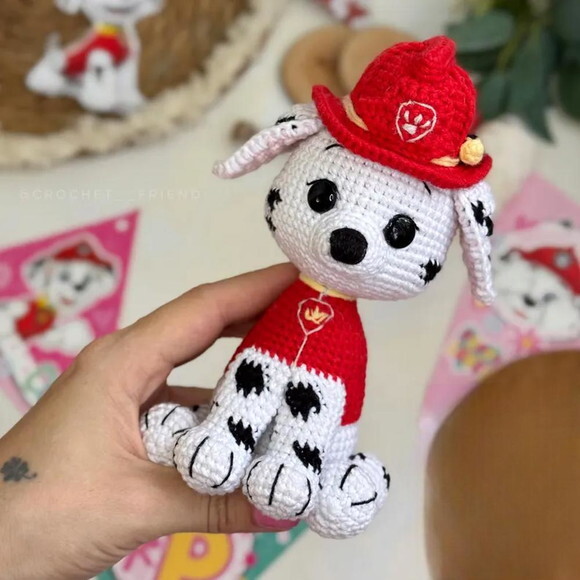 Receita Marshall Patrulha Canina Amigurumi