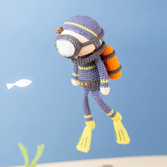 Receita Mergulhador Amigurumi