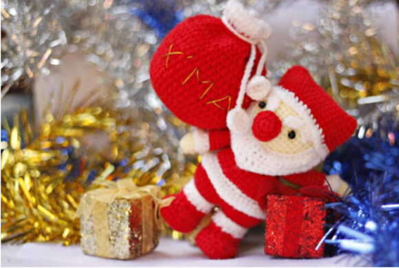 Receita Mini Papai noel Amigurumi