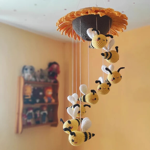 Receita Mobile Abelha Amigurumi