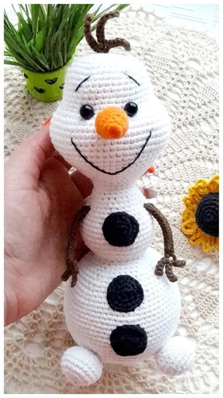 Receita Olaf Amigurumi