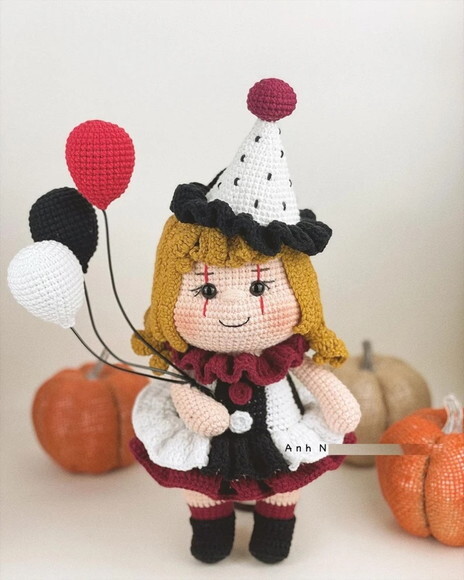 Receita Palhaça Amigurumi