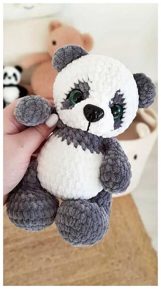 Receita Panda Amigurumi