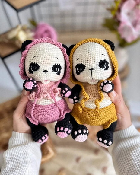 Receita Panda Amigurumi