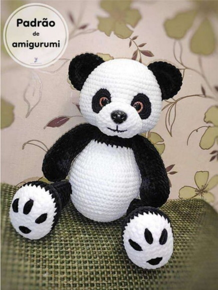 Receita Panda Amigurumi