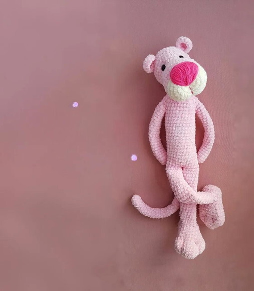 Receita Pantera Cor de Rosa Amigurumi
