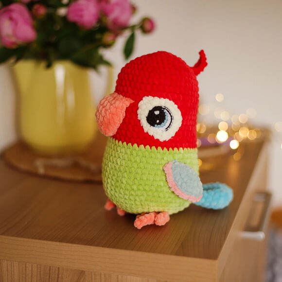 Receita Papagaio Amigurumi