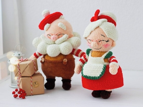 Receita Papai e Mamae Noel Amigurumi