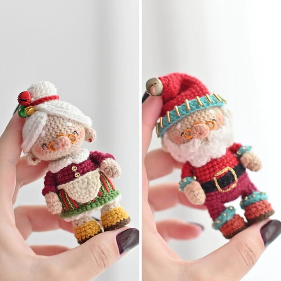 Receita Papai Noel e Mamae Noel Amigurumi