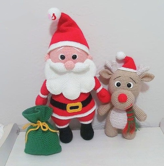 Receita Papai Noel e Rena Amigurumi