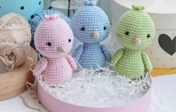 Receita Passarinho Amigurumi