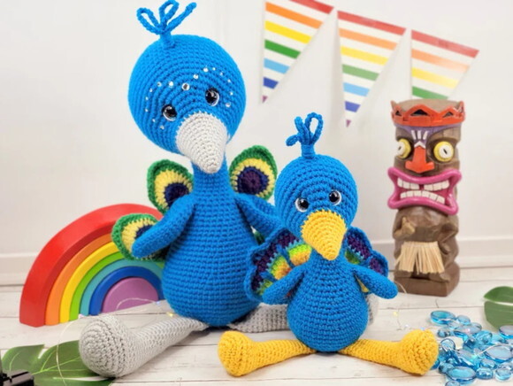 Receita Pavão Amigurumi